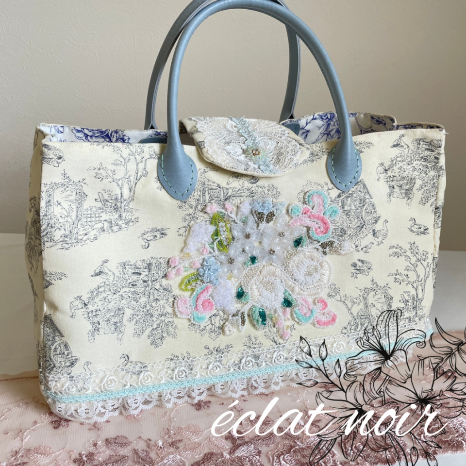 オートクチュール刺繍バッグ