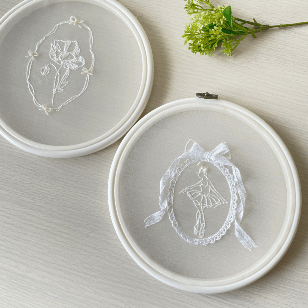 タンブ―ル白刺繍リュネビル刺繍独学